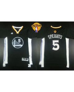 Warriors #5 Marreese Speights Black New Alternate The Finals Patch Stitched NBA Jersey