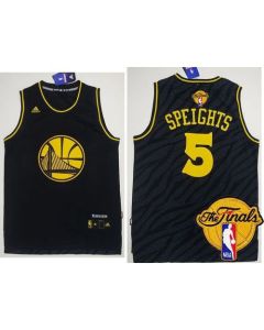Warriors #5 Marreese Speights Black Precious Metals Fashion The Finals Patch Stitched NBA Jersey