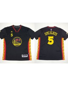 Warriors #5 Marreese Speights Black Slate Chinese New Year Stitched NBA Jersey