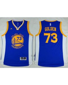 Warriors #73 Golden Blue 73 Wins Stitched NBA Jersey