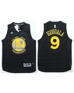 Warriors #9 Andre Iguodala Black Fashion Stitched NBA Jersey