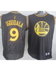 Warriors #9 Andre Iguodala Black Precious Metals Fashion Stitched NBA Jersey
