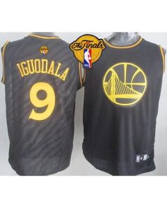 Warriors #9 Andre Iguodala Black Precious Metals Fashion The Finals Patch Stitched NBA Jersey