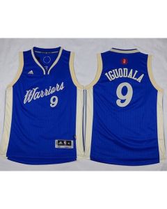 Warriors #9 Andre Iguodala Blue 2015-2016 Christmas Day Stitched Youth NBA Jersey