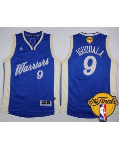 Warriors #9 Andre Iguodala Blue 2015-2016 Christmas Day The Finals Patch Stitched NBA Jersey