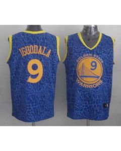 Warriors #9 Andre Iguodala Blue Crazy Light Stitched NBA Jersey