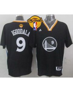 Warriors #9 Andre Iguodala New Black Alternate The Finals Patch Stitched NBA Jersey