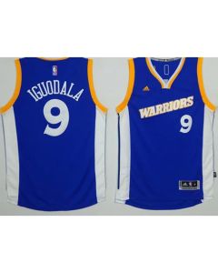 Warriors #9 Andre Iguodala Royal Stretch Crossover Stitched NBA Jersey