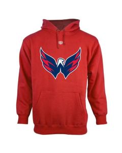 Washington Capitals Old Time Hockey Big Logo with Crest Pullover Hoodie Red