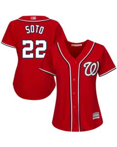 Washington Nationals #22 Juan Soto Red Stitched MLB Jersey(Run Small)