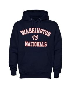 Washington Nationals Fastball Fleece Pullover Navy Blue MLB Hoodie