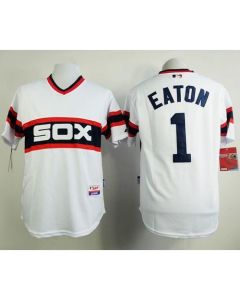 White Sox #1 Adam Eaton White Alternate Home Cool Base Stitched MLB Jersey