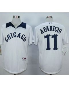 White Sox #11 Luis Aparicio White 1976 Turn Back The Clock Stitched MLB Jersey