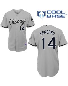 White Sox #14 Paul Konerko Grey Cool Base Stitched Youth MLB Jersey