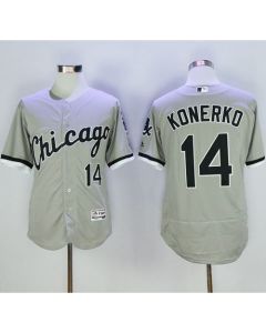 White Sox #14 Paul Konerko Grey Flexbase Authentic Collection Stitched MLB Jersey