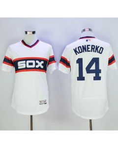 White Sox #14 Paul Konerko White Flexbase Authentic Collection Alternate Home Stitched MLB Jersey