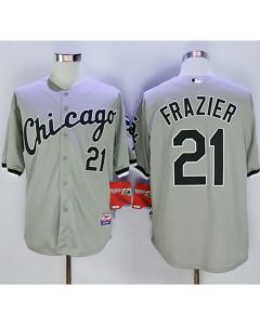 White Sox #21 Todd Frazier Grey Cool Base Stitched MLB Jersey