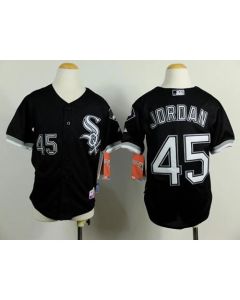 White Sox #45 Michael Jordan Black Cool Base Stitched Youth MLB Jersey