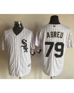 White Sox #79 Jose Abreu White(Black Strip) New Cool Base Stitched MLB Jersey