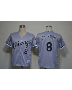 White Sox #8 Bo Jackson Grey Stitched MLB Jersey