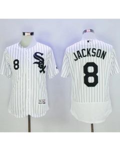 White Sox #8 Bo Jackson White(Black Strip) Flexbase Authentic Collection Stitched MLB Jersey