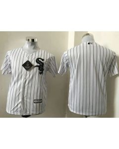 White Sox Blank White(Black Strip) Cool Base Stitched Youth MLB Jersey