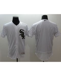 White Sox Blank White(Black Strip) Flexbase Authentic Collection Stitched MLB Jersey