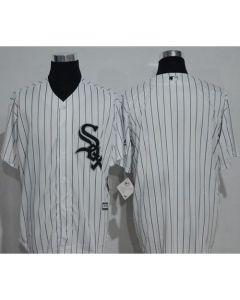 White Sox Blank White(Black Strip) New Cool Base Stitched MLB Jersey