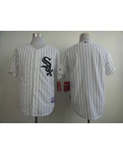 White Sox Blank White Black Strip Stitched MLB Jersey