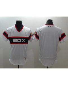 White Sox Blank White Flexbase Authentic Collection Alternate Home Stitched MLB Jersey