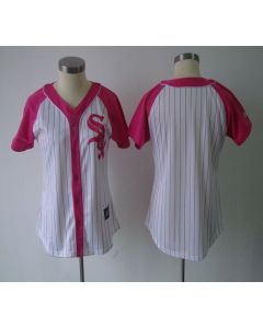 White Sox Blank White/Pink Women's Splash Fashion Stitched MLB Jersey