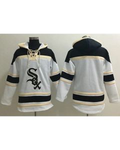 White Sox Blank White Sawyer Hooded Sweatshirt MLB Hoodie