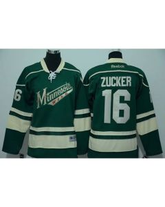 Wild #16 Jason Zucker Green Stitched Youth NHL Jersey