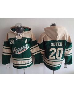Wild #20 Ryan Suter Green Sawyer Hooded Sweatshirt Stitched NHL Jersey