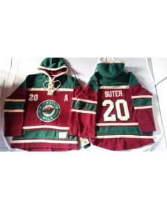 Wild #20 Ryan Suter Red Sawyer Hooded Sweatshirt Stitched NHL Jersey