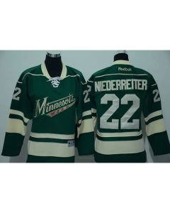 Wild #22 Nino Niederreiter Green Stitched Youth NHL Jersey