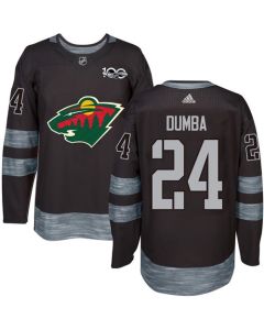Wild #24 Matt Dumba Black 1917-2017 100th Anniversary Stitched NHL Jersey
