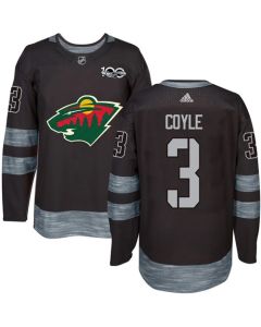 Wild #3 Charlie Coyle Black 1917-2017 100th Anniversary Stitched NHL Jersey