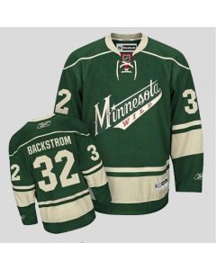 Wild #32 Niklas Backstrom Stitched Green Youth NHL Jersey
