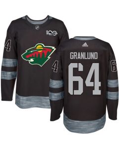 Wild #64 Mikael Granlund Black 1917-2017 100th Anniversary Stitched NHL Jersey