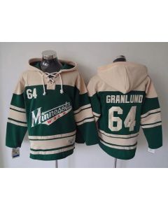 Wild #64 Mikael Granlund Green Sawyer Hooded Sweatshirt Stitched NHL Jersey