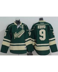Wild #9 Mikko Koivu Green Stitched Youth NHL Jersey