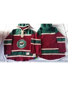 Wild Blank Red Sawyer Hooded Sweatshirt Stitched NHL Jersey