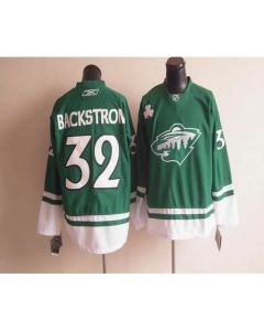 Wild St Patty's Day #32 Niklas Backstrom Green Youth Stitched NHL Jersey