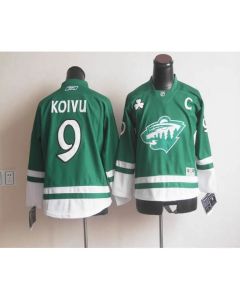 Wild St Patty's Day #9 Mikko Koivu Green Youth Stitched NHL Jersey