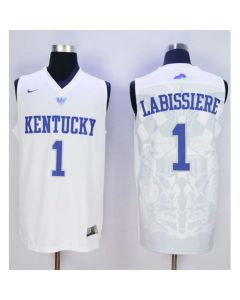 Wildcats #1 Skal Labissiere White Basketball Stitched NCAA Jersey