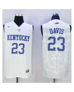 Wildcats #23 Anthony Davis White Basketball Stitched NCAA Jersey