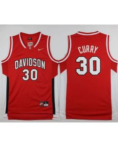Wildcats #30 Stephen Curry Red Basketball Stitched Jersey