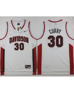 Wildcats #30 Stephen Curry White Basketball Stitched Jersey