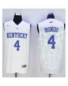 Wildcats #4 Rajon Rondo White Basketball Stitched NCAA Jersey